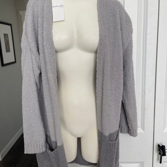 Cozy Cloud Wrap Cardigan - Grey-Cream / ONE-SIZE  Brand new with tag attached - Picture 3 of 7